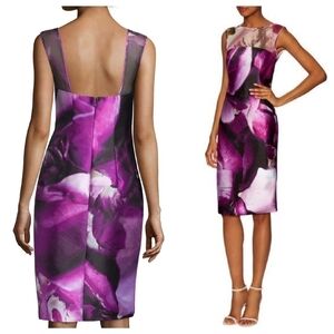 Monique Lhuillier | Petal Print Cocktail Dress